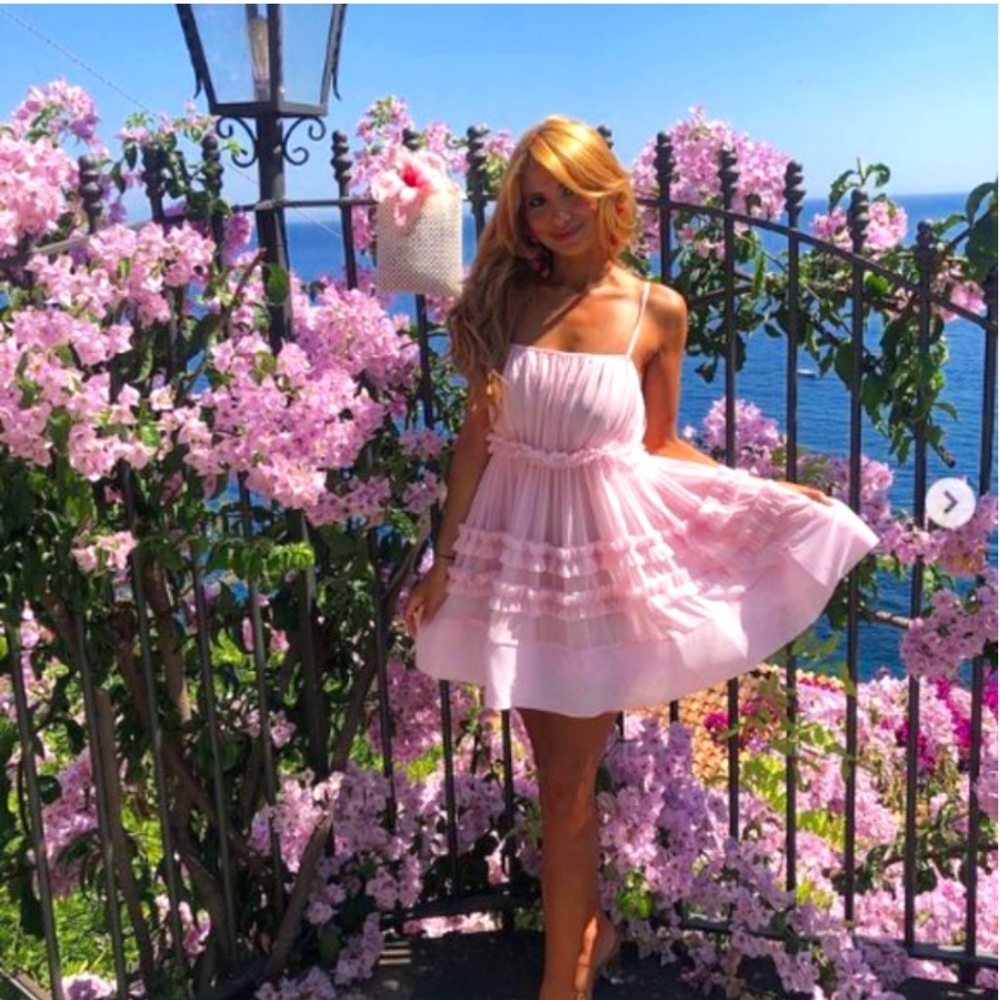 Zara Pink Tulle Mini Dress NWT